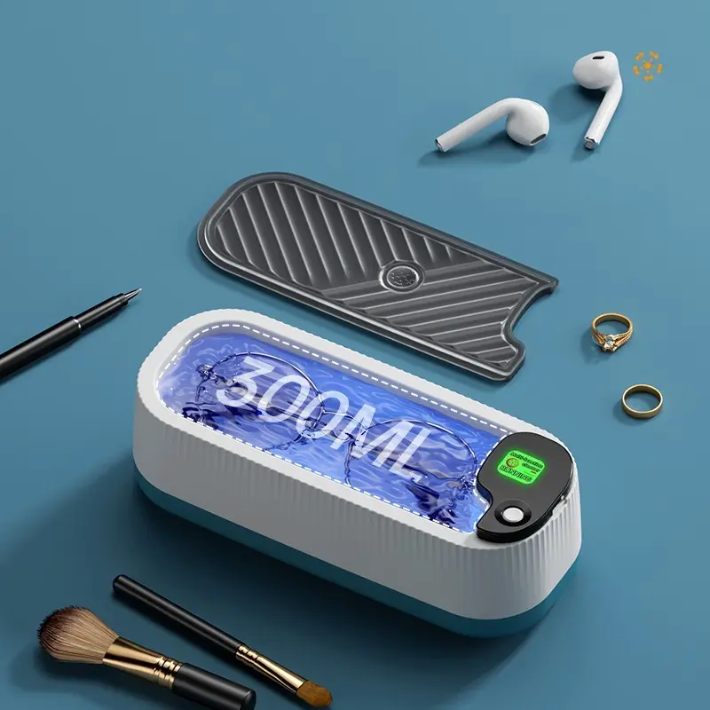 Multifunctional Ultrasonic Glasses Cleaner，High-frequency，Three grades Vibratory Cleaning Machine, Appliance, for Jewelry, Watch, Ring, Eyeglasses, Durable, Home Sterilizer