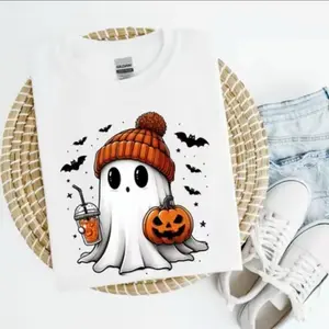 Ghost Halloween Shirt Crew