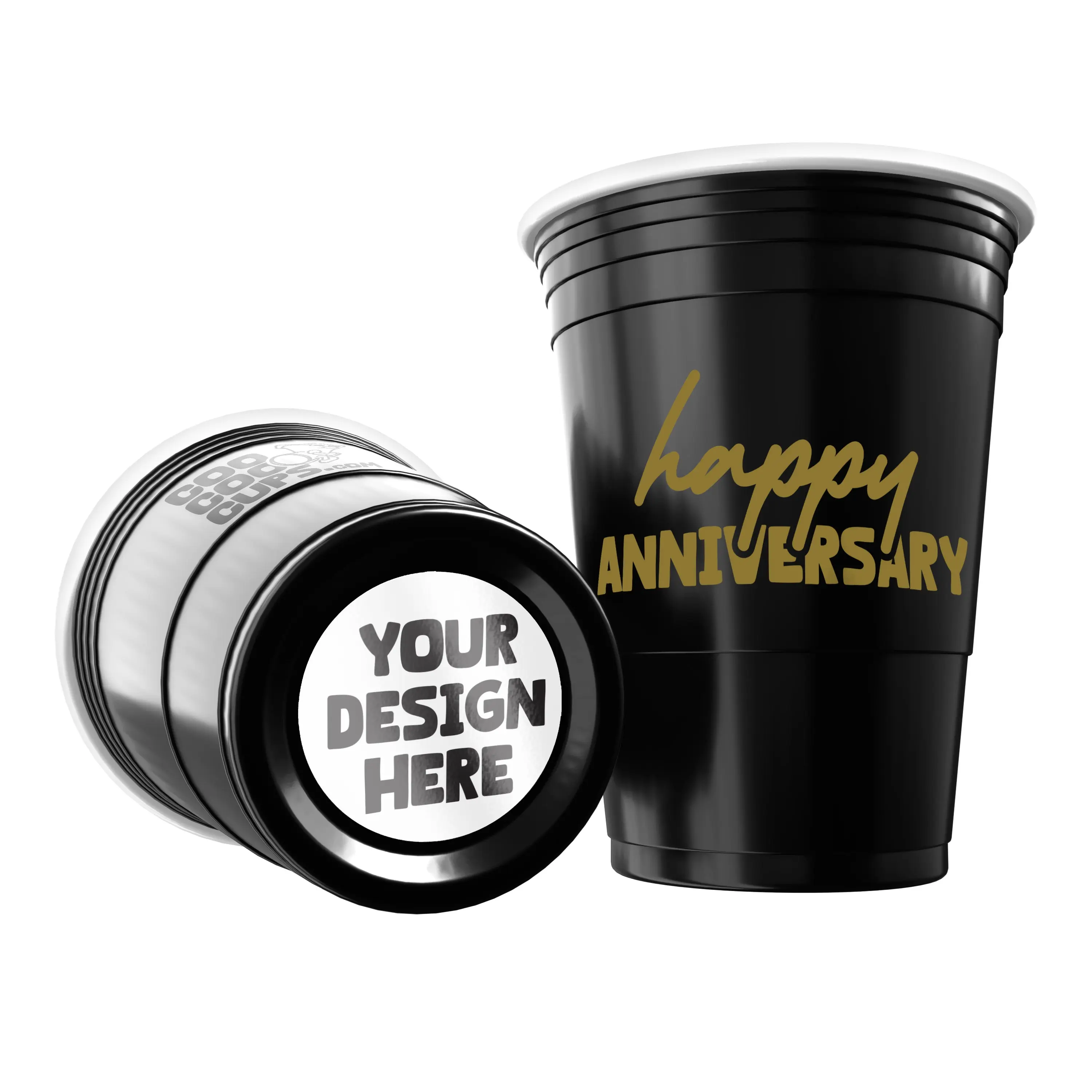 CooCoo Cups® 16oz Customizable Anniversary Party Cups - 50 Count