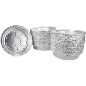 IDL Packaging 9" Round Aluminum Foil Pans (Pack of 50) - 1.75" Deep, Angled Walls - For Roasting, Baking, Cooking, Freezing - Disposable Aluminum Food Containers - Pie & Tart & Leftover