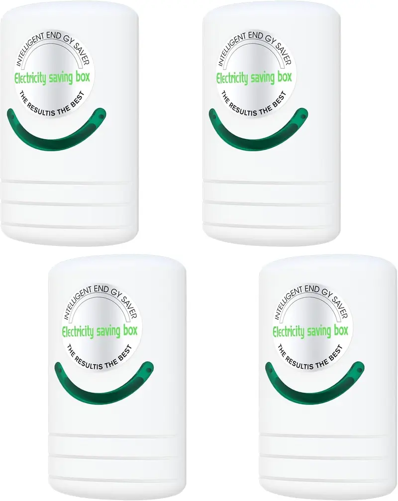 Energy Saving Device, Power Saver Plug in, 4 Pack Power Saver Electricity Saving Box 30KW Household Energy Saver US Plug 90V-250V Power Saving and High Efficiency