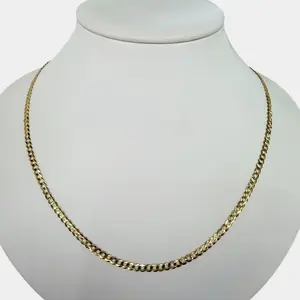 DCHG-01653 14kt Cuban Link Chain 18" - Elegant Gold Tone Necklace for Everyday Wear