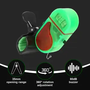 2026 New Sensitive Smart Electronic Fishing Bells for Rods, 4 PCS Fishing Bite Alarm with LED Light,Fish Bite Alarm Sound Alert Bell, Clip-On Electronic Fishing Alarms Bite Alarms for Fishing gifts fishermen