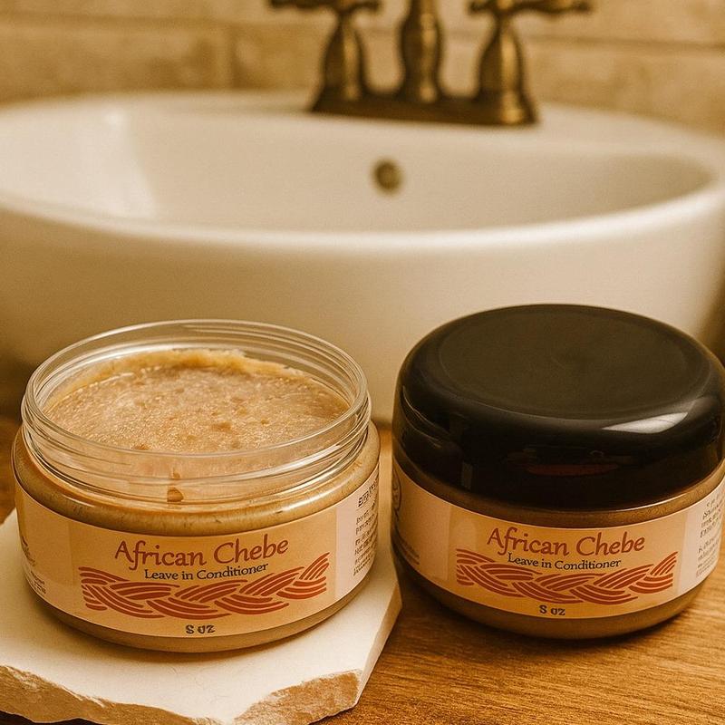 African Chebe Leave-in Conditioner 8 oz Natural Hair Care Formula with Jojoba & Grape Seed Oils for Hydration Nourishment Haircare Fragrance
