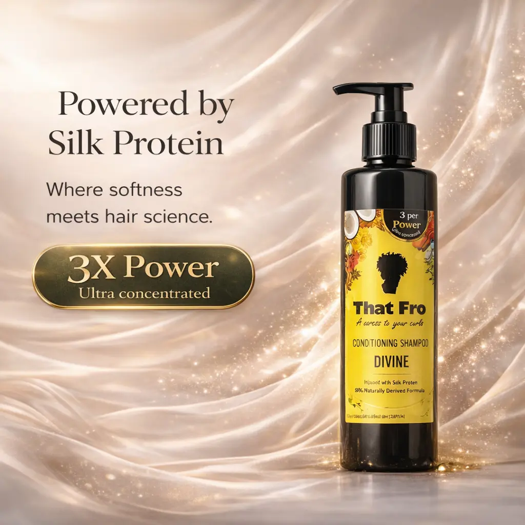 "Divine - A detangling shampoo powered by silk protein with a special rose fragrance" "Divine - A detangling shampoo powered by silk protein with a special rose fragrance"