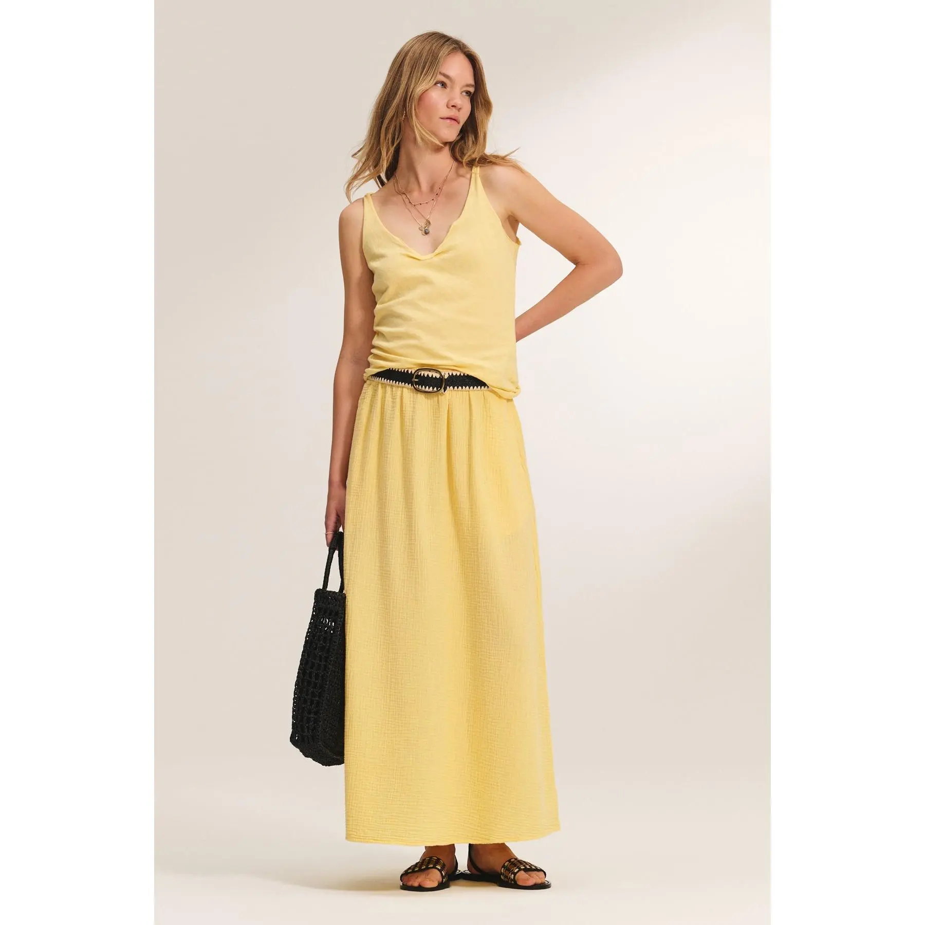 CELESTE COTTON GAUZE SKIRT