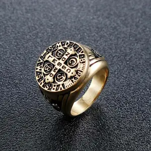 Design sense high-end fashion retro seal cross ring punk exquisite charming versatile personality trend infinite charm