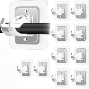 A set of 8PCS Curtain Rod Brackets with Clips,Transparent Drapery Hooks,Rod Hanging,Adjustable Rods Holder,Multipurposefor Curtain Rod Hooks for Livingroom Bathroom Kitchen Bedroom Toilet Apartment