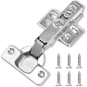10 Pack Soft Close Cabinet Hinges European Kitchen Cabinet Hinges for Frameless Cabinet Door, 35MM Quick Release Cup Hinges, 110? Full Overlay,  Adjustable and Slow Close Hinges