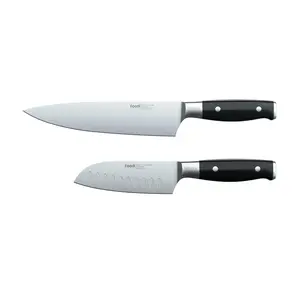 Premium 2-Piece Chef and Santoku Knife Set Ninja Foodi NeverDull - K32002