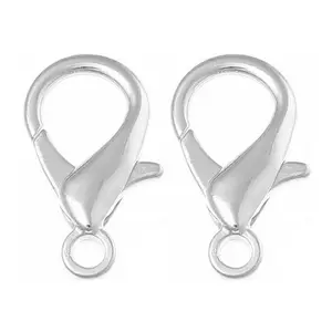 20pcs Trigger Lobster Claw Clasp, Silver Plated, Size Selections: 10mm/12mm/15mm/20mm