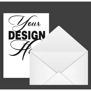 Custom upload your own design invitations 5 in. x 7 in. Invitations with envelopes