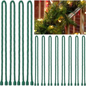12 count Christmas Garland Banister Ties 20 Inch  Christmas Garland Hanger Hold Decorative  for Mantle Bendable Wreath Fireplace Stocking Holder for Xmas Stair Indoor Outdoor