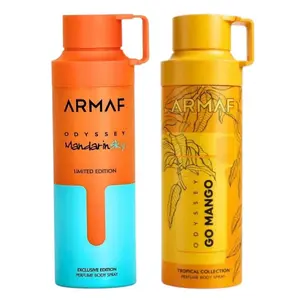 (2pc Bundle Pack) Odyssey Mandarin Sky + Go Mango Deodorant Spray by Armaf, 200ml
