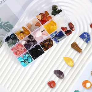 Crystals and Gemstones in Box, Crystals Gemstones, Bulk Tumbled Stones, Polished Crystals, Crystals with Storage Bag, Diy Craft Kits, Great for Birthday Gifts, Party, Christmas Gifts, New Year's Gifts