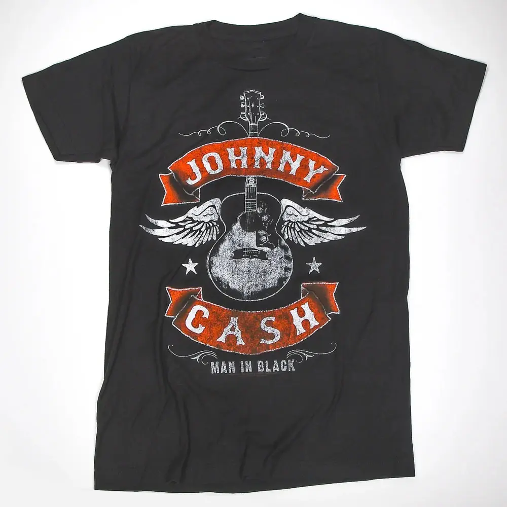 Johnny Cash T-Shirt Man in Black Vintage