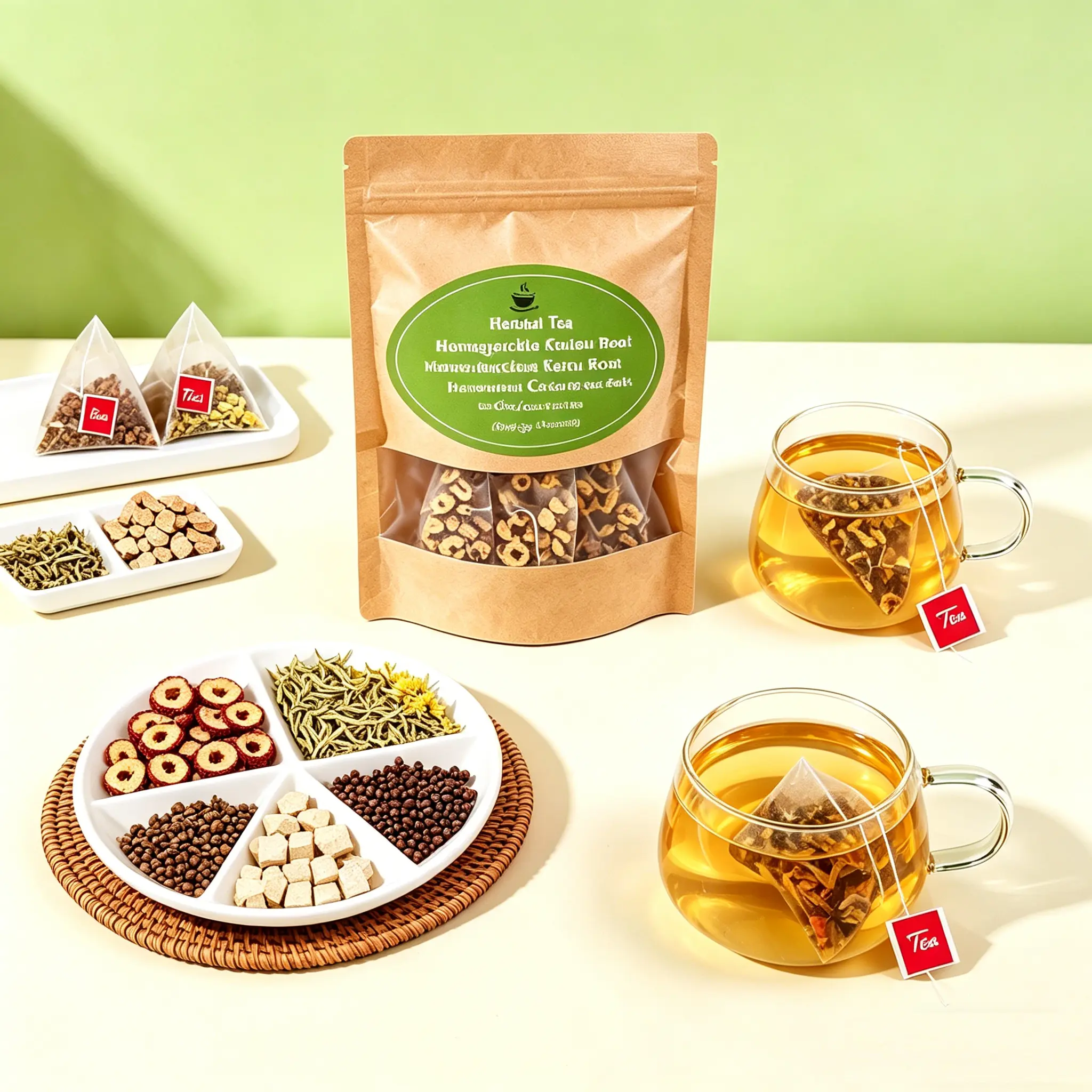 Swap Your Coffee for This Herbal Tea, 10 Individually Wrapped Tea Bags. Caffeine Free Blend of Honeysuckle, Chrysanthemum, Cassia Seed, Pueraria Root, Winter Melon, Licorice & Hawthorn. Naturally Gentle and Smooth. Hot or Iced.