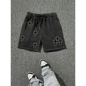 Crosses print, Men's Breathable comfy shorts, Casual Comfy Shorts for Fitness Cycling Climbing, sports workout shorts