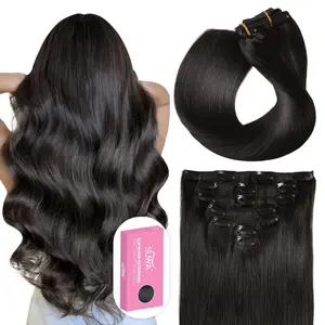 SUYYA 2026 New Arrivals wigs human hair extensions clip in 12-22 inches, multiple colors , comes with a free gift bundles  7 Pieces per Easy Care #Greenish #TikTokShopSpringGlowUp
