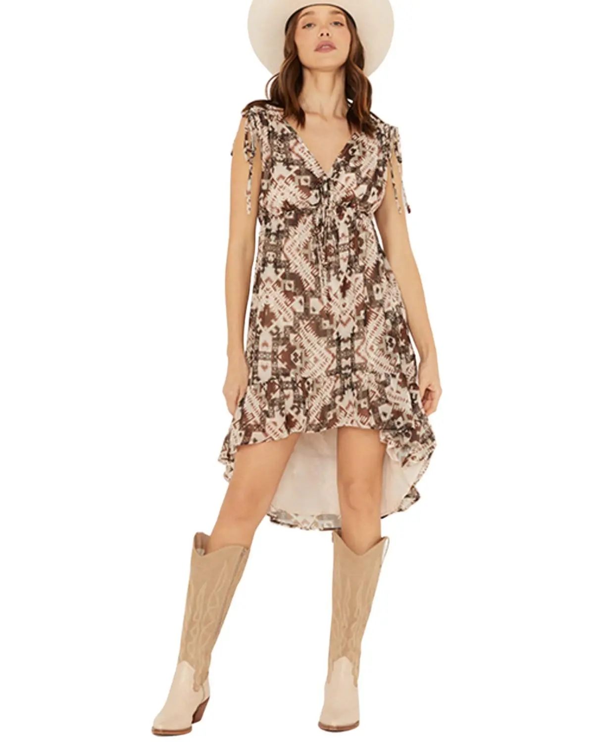 Shyanne Women's Women'S Printed Chiffon High-Low Dress - Swsu23d27