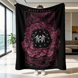 Sleep Token Band, High Weight Flannel Fabric, Soft Touch, Warmth Retention, Ideal Gift for Music Lovers & Rock Fans, Thick Warm Blanket, Flannel Cozy Blanket, Flannel Fleece Blankets
