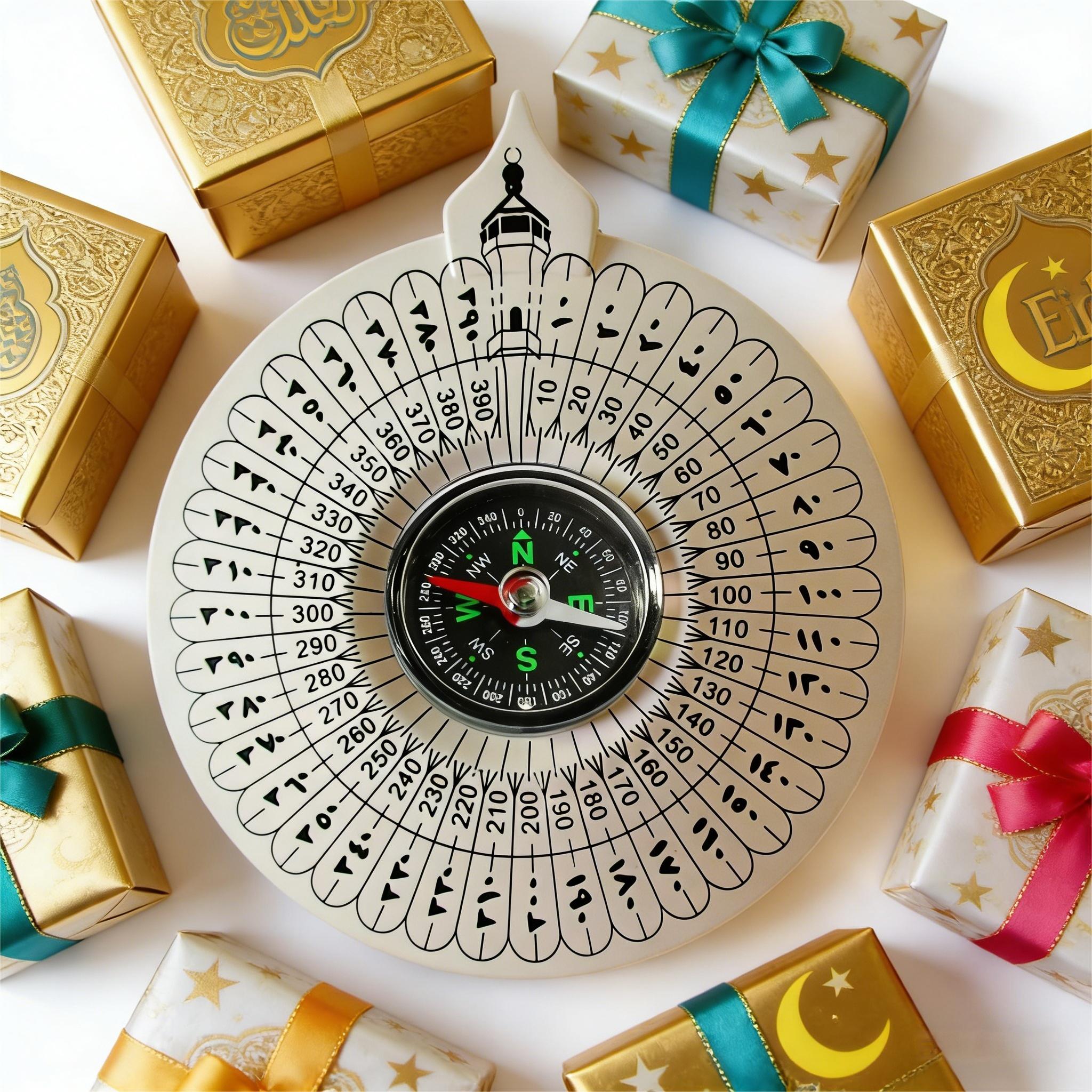 Portable Muslim Qibla Compass – High-Sensitivity Precision Direction Finder, Lightweight & Durable Kibla Compass for Travel, Camping, Hiking & Daily Prayer, Ideal Religious Gift for Ramadan, Hajj & Umrah