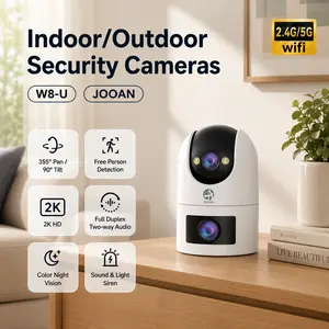 JOOAN W8-U 3MP PTZ Camera with 360° Pan + 90° Tilt, Smart Night Vision, Two-Way Audio, TF Card & Cloud Storage, Dual-Band WiFi, IP66 Waterproof, Home Security Cam
