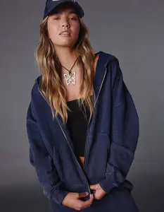 TILLYS Womens Oversized Zip-Up Hoodie