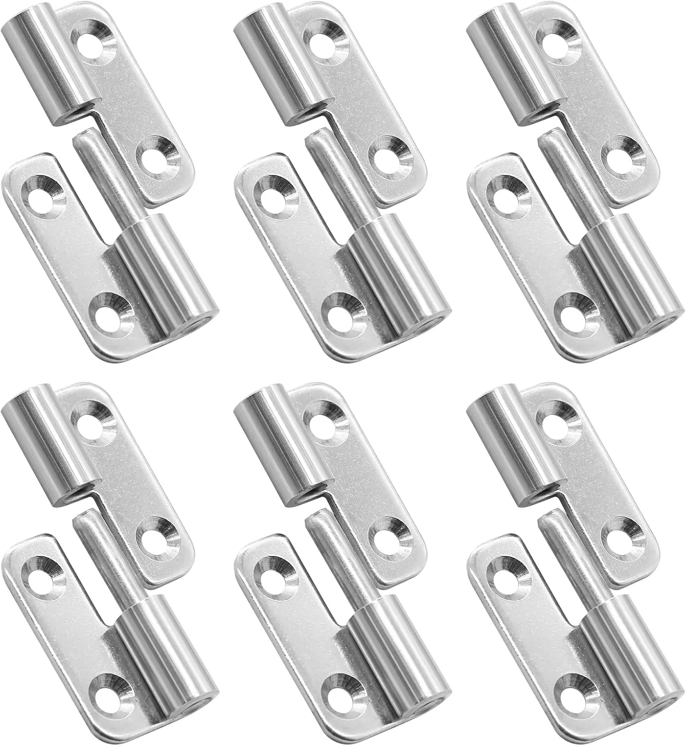 6-Piece Strong Anti-Rust Coated Stainless Steel Detachable Lift-Off Hinges, 1.5 in Small Slip Joint Flag Hinges with Screws for Boxes, Shoe Cabinets, Wardrobes