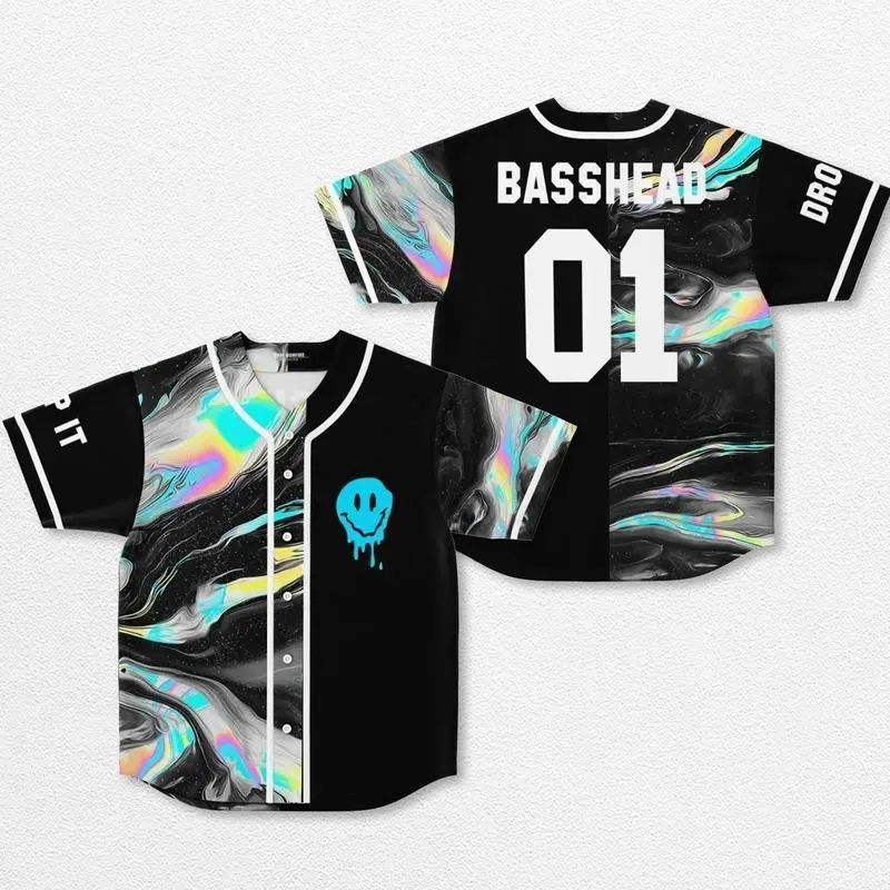 Bassshead Drop It Baseball Jersey EDM Music Shirt, EDM Festival Family Gift