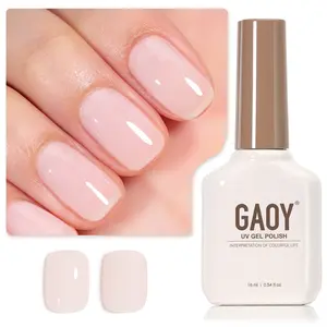 GAOY UV Gel Nail Polish, 16ml Jelly Sheer Color UV Light Cure Needed Gel Polish for Nail Art DIY Manicure and Pedicure at Home