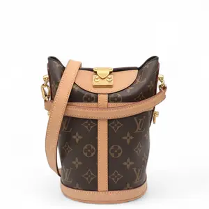 Pre-owned Louis Vuitton Leather travel bags Duffle Bag Monogram Brown (hd1024m7)