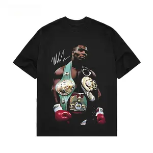 [🎉Sale Up To 50%] Mike Tyson T-Shirt, 90s Vintage Boxing Sport Legend Unisex Graphic Tee, Vintage Streetwear, Autographed T-Shirt Crewneck Clothing Cotton Menswear