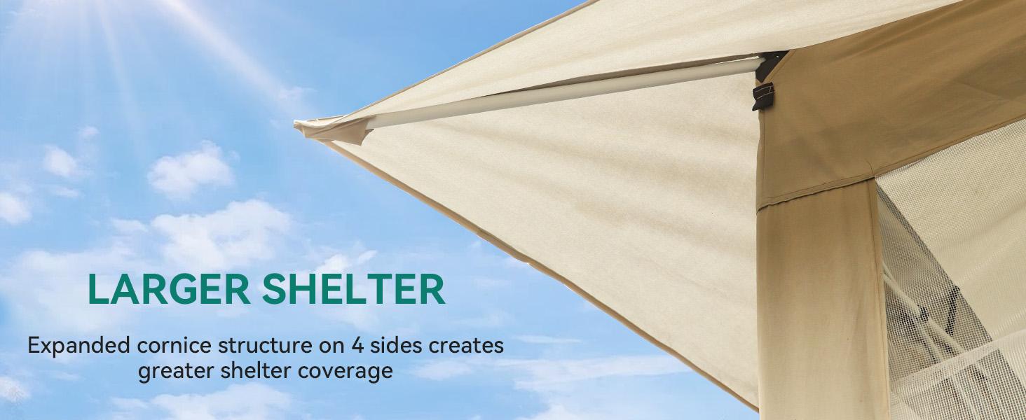 Yitahome Up to 8 Person Instant Pop-up Canopy Outdoor Patio Gazebo Tent w/ Mesh Nettings