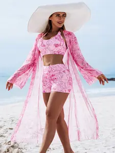 2026 New Stylish Bikini Three-Piece Set with Cover-Up bathing suits for the summer