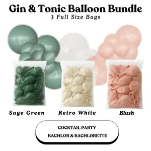 Gin & Tonic Balloon Bundle - Sage Green, Retro White, Blush Pink