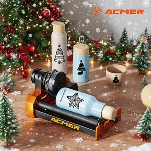 ACMER M4 4-in-1 Rotary Engraving Kit - 360° Chuck Module for Bottles, Balls, Rings & Cylinders