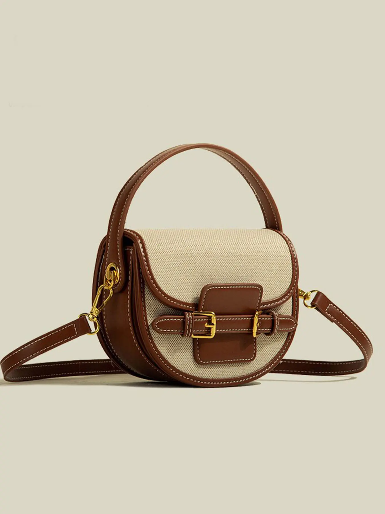 Fashionable color blocked retro flip shoulder bag, simple daily texture crossbody bag, lightweight and versatile temperament handbag, Casual shoulder bag, suitable for shopping, commuting, work, daily outings, and parties, Fashionable Bags