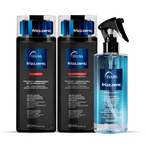 TRUSS FRIZZ.ZERO; Shampoo & Conditioner & Thermal Protector Set Bundle