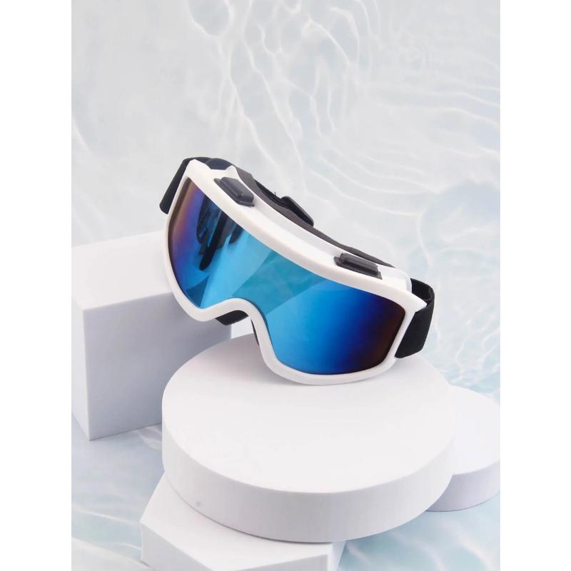 Unisex One-Piece Large-Frame Ski Goggles: Day-Night Versatile Lens, Padded Windproof Fit for Skiing/Snowboarding, High-Definition Anti-Fog Shades for Mountaineering & Winter Adventures