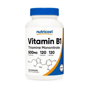 Nutricost Healthcare Dietary Vitamin B1 (Thiamine) 500mg, 120 Capsules