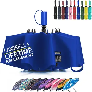 Compact Reverse Folding Umbrella Auto Windproof Travel Umbrella