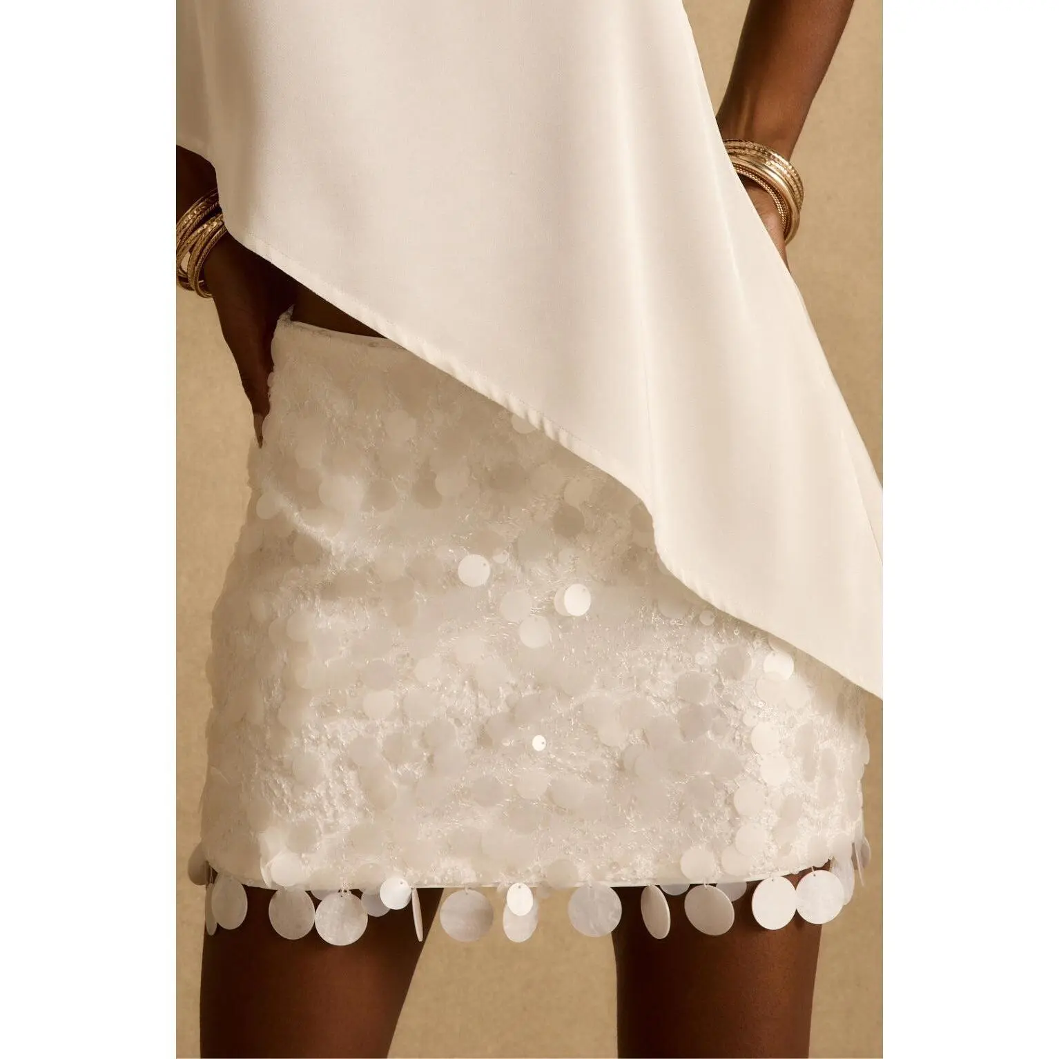Miramar White Payette Mini Skirt