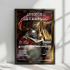 Avenged Sevenfold "City Of Evil" Album Cover Poster - with Complete Tracklist - NO FRAME