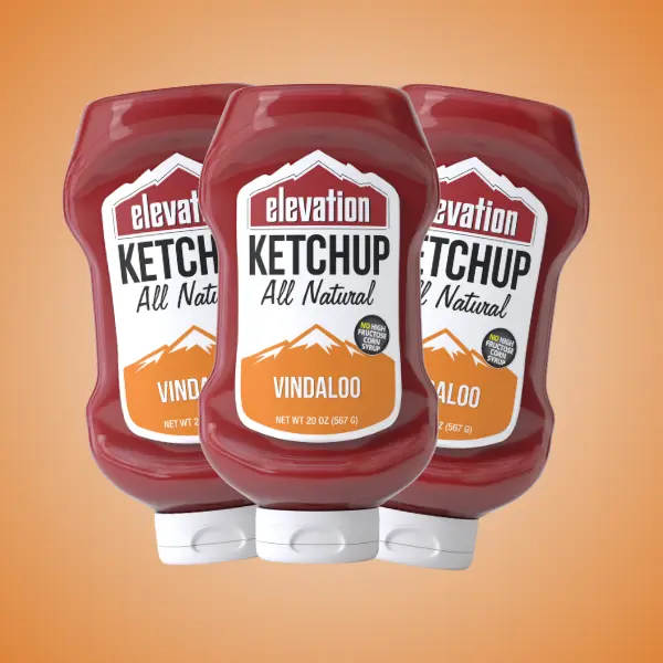 3 pack Elevation Vindaloo Ketchup, 20 oz Bottle