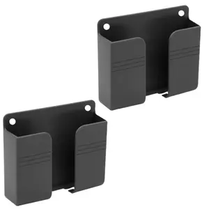 Wall Mounted Phone Charging Holder, Punch Free Phone Charging Storage Box, Remote Control Storage Box, Home Organizer for Living Room Bedroom, Stand, Cell Phone Mount