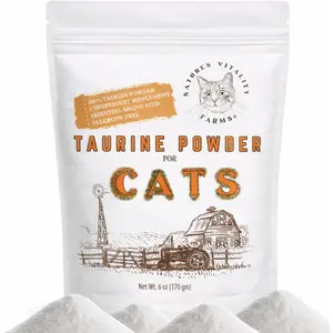Taurine Powder for Cats of All Ages Including Kittens - 144+ Servings 500mg Unscented Supplement (6oz)