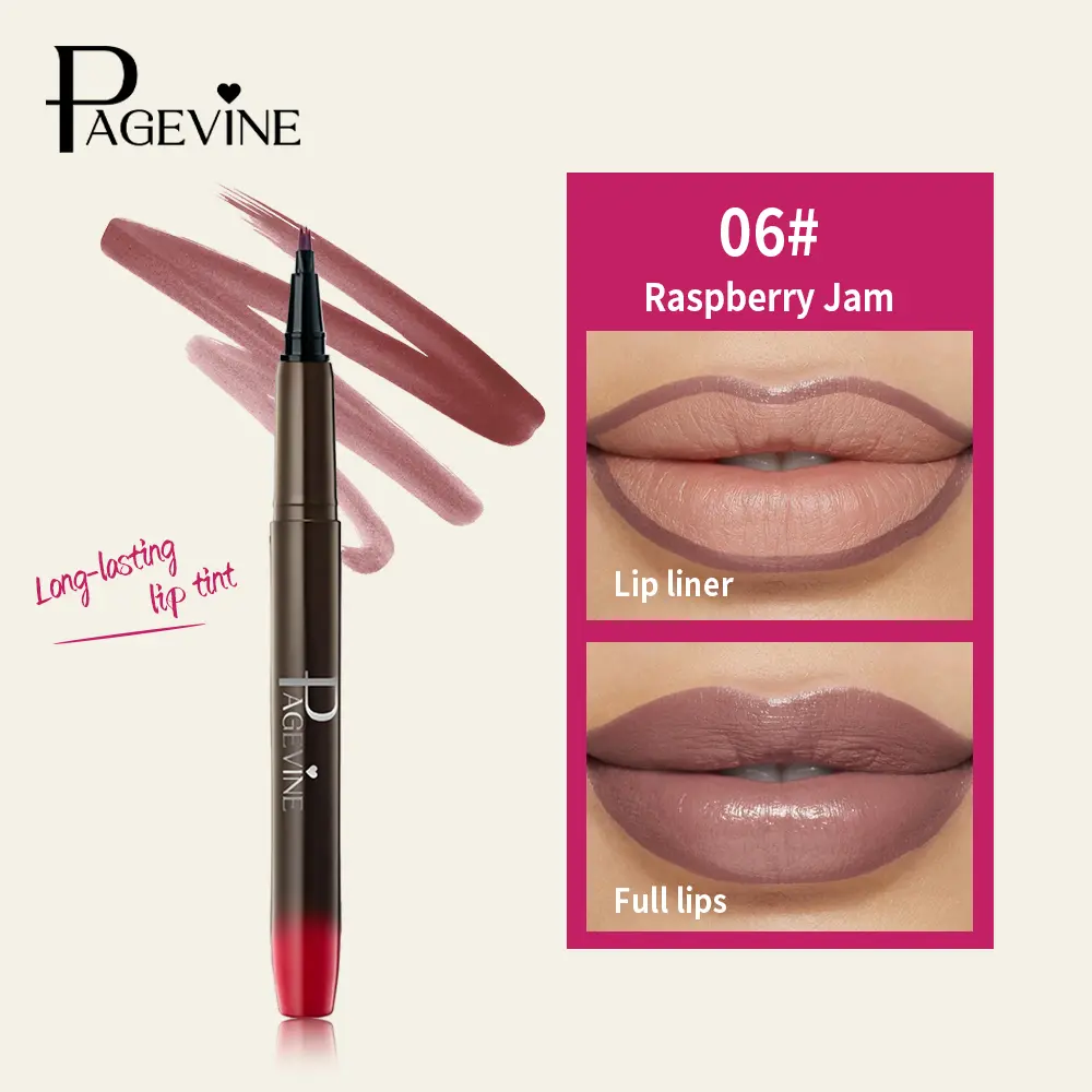 Nude Lip Liner Stain Pen - Long Lasting Waterproof Lip Contour Pencil for Fuller Looking Lips, Transfer-Proof Matte Lip Color Marker for Natural Lip Definition, Everyday Makeup & Party Look