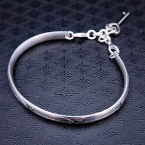 ART NOUVEAU Dominant's Key Keeper Cuff, Sterling