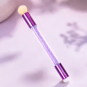 Professional UV Gel Nail Brush with Diamond Handle, Fast-Dry Tip, Drip-Free Grip. Ideal for Glitter Polish, Gradient, French Nail Art, and Stamping. Portable Design with Easy Clean Features.